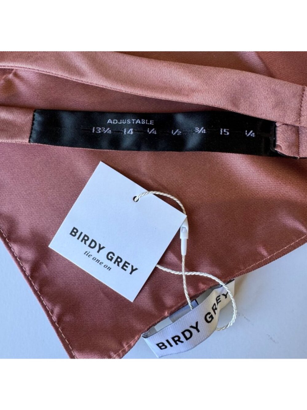 Birdy Grey Pink Bridesmaid Dress Matching Bow Tie Set Large Elegant Formal Wear - Picture 3 of 16